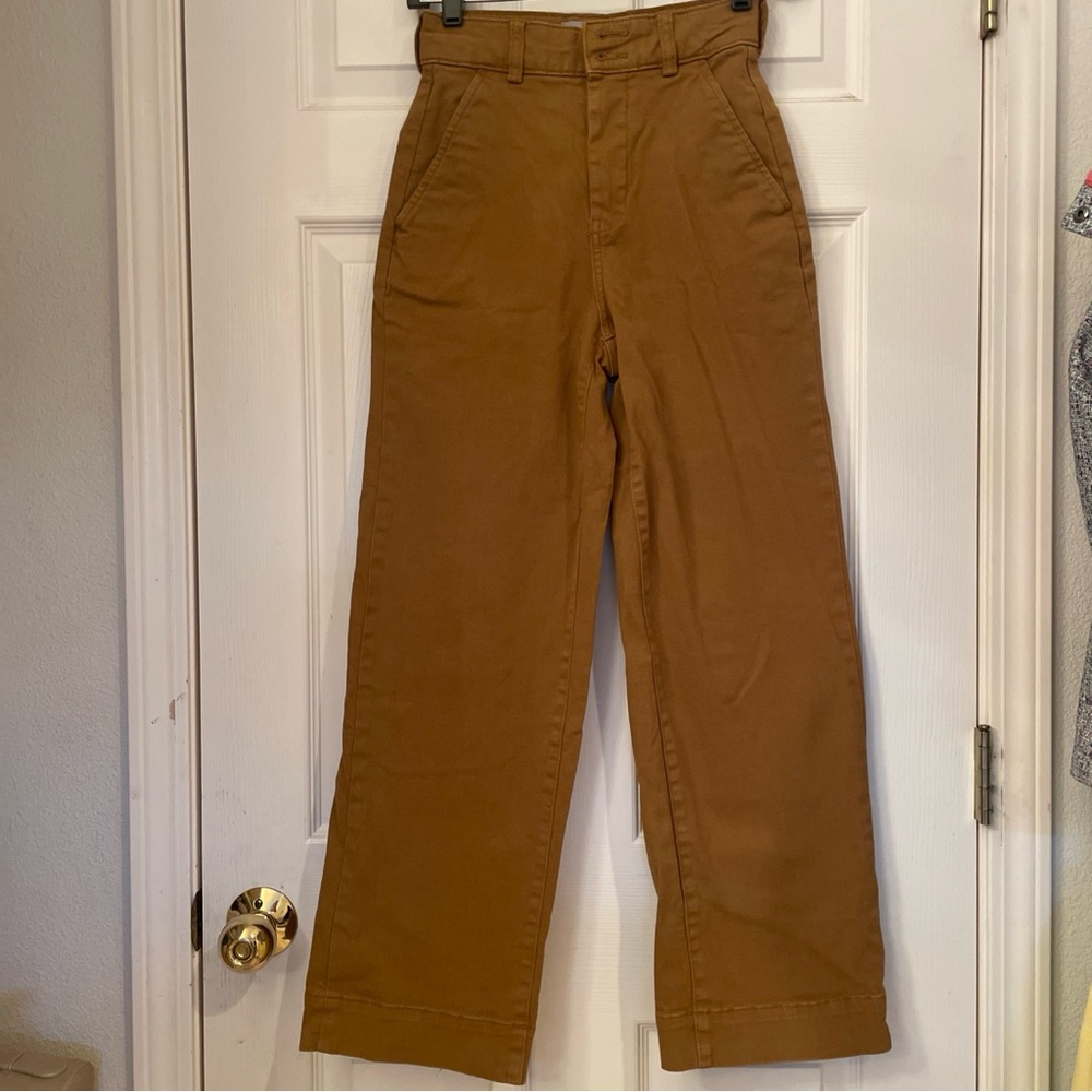 Everlane Tan Straight-Leg Pants Durable Design‎